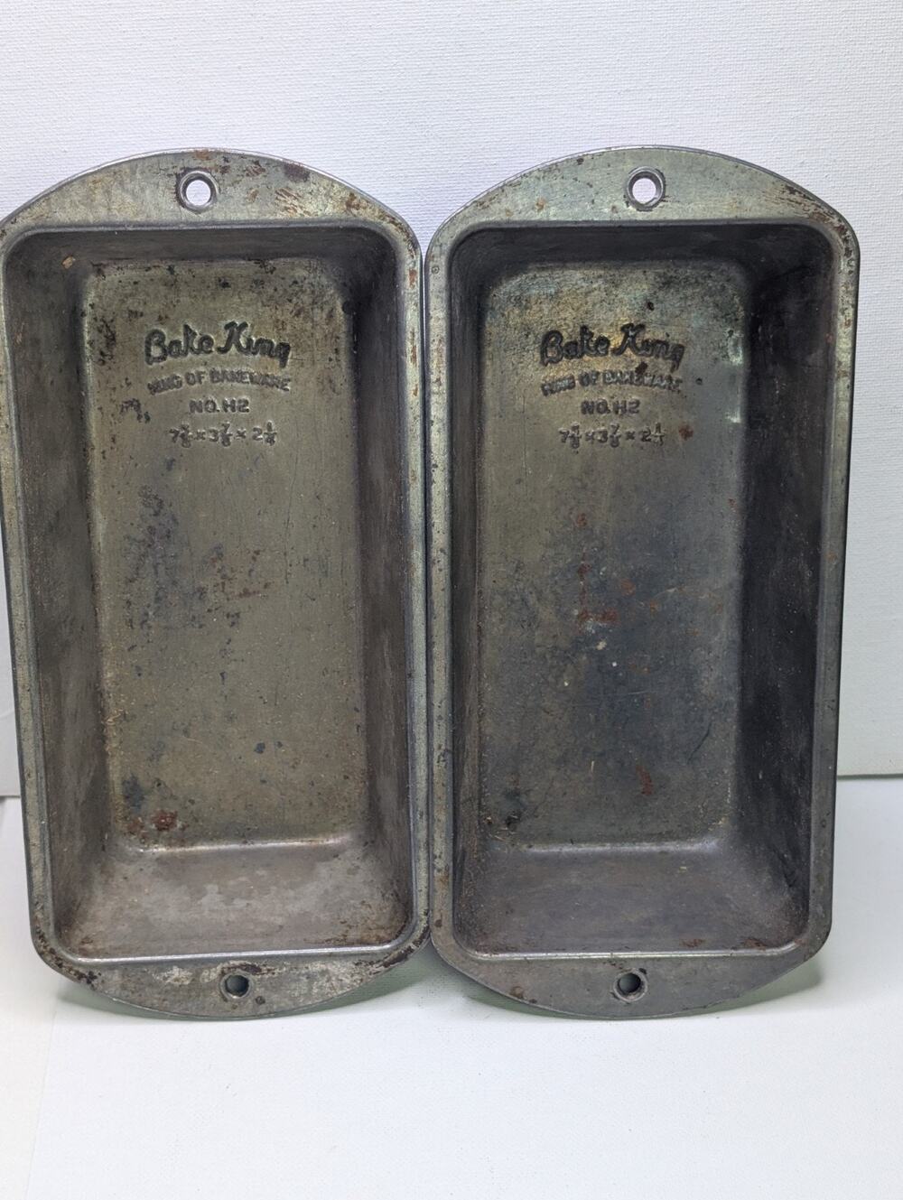 Vintage Bake King H2 Loaf Pans Set of 2Small Bread Baking Tins